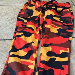 Orange camo pants